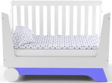 Ліжечко-трансформер IndigoWood Nova Kit 124,5x63,5cm indigo / white (зі з'ємною спинкою, колесами та ящиком)